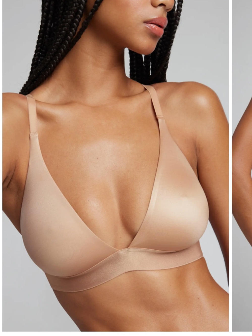 Negative Glacé Unlined Bra Color Buff Size 5 38 DD